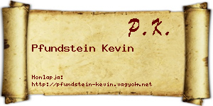 Pfundstein Kevin névjegykártya